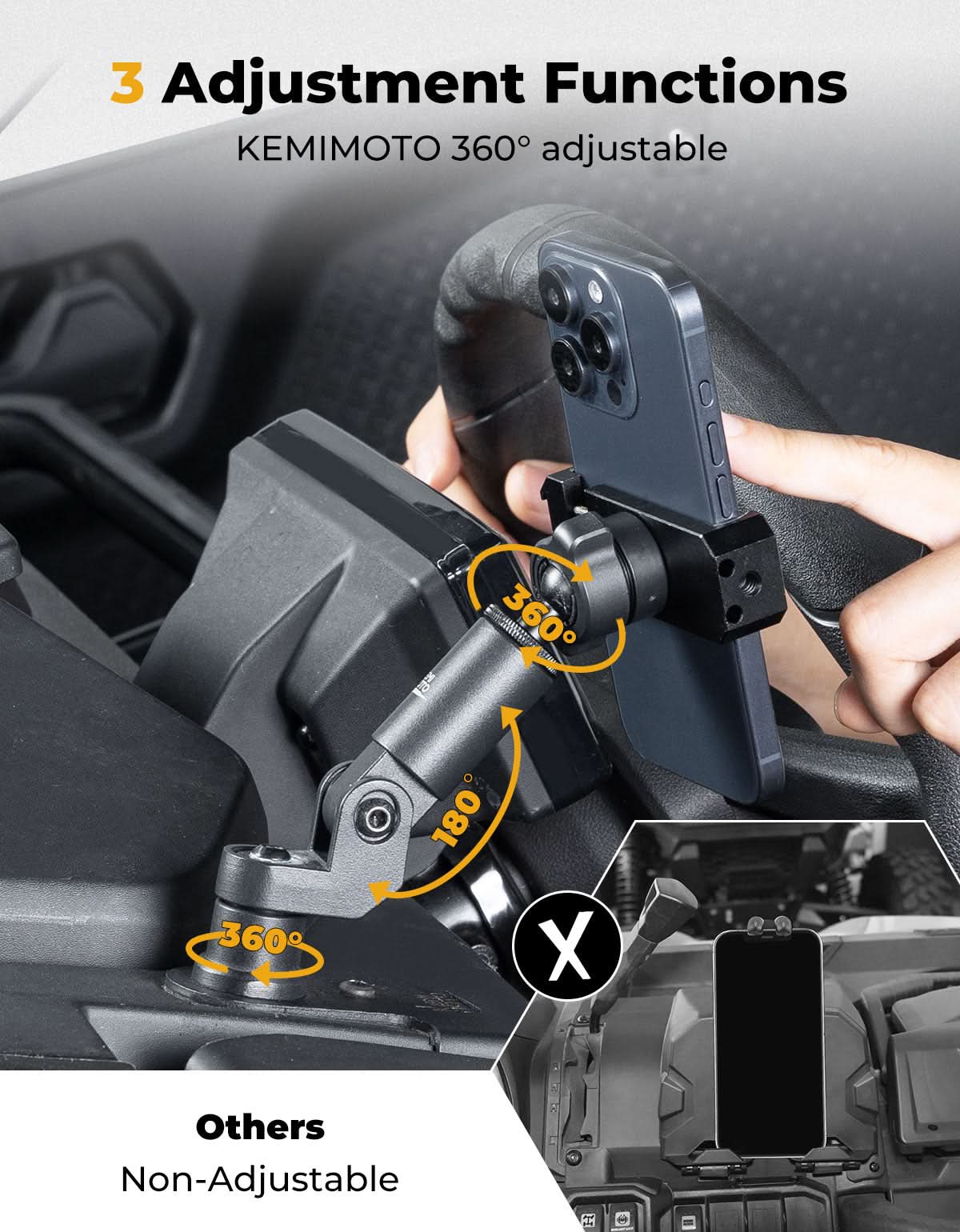 Aluminum Phone Mount for 2023+ CFMOTO ZForce 950 Sport | 800 Trail