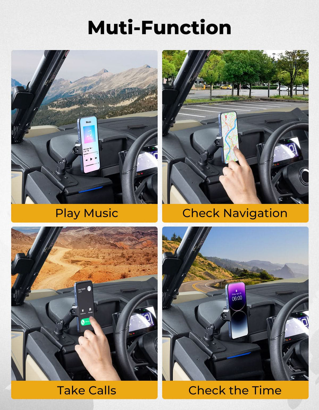 Aluminum Phone Mount for 2023+ CFMOTO ZForce 950 Sport | 800 Trail