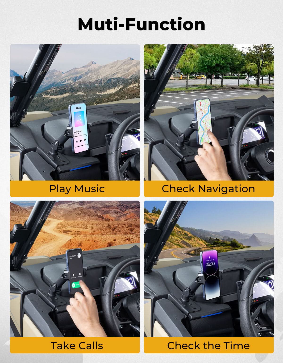 Aluminum Phone Mount for 2023+ CFMOTO ZForce 950 Sport | 800 Trail