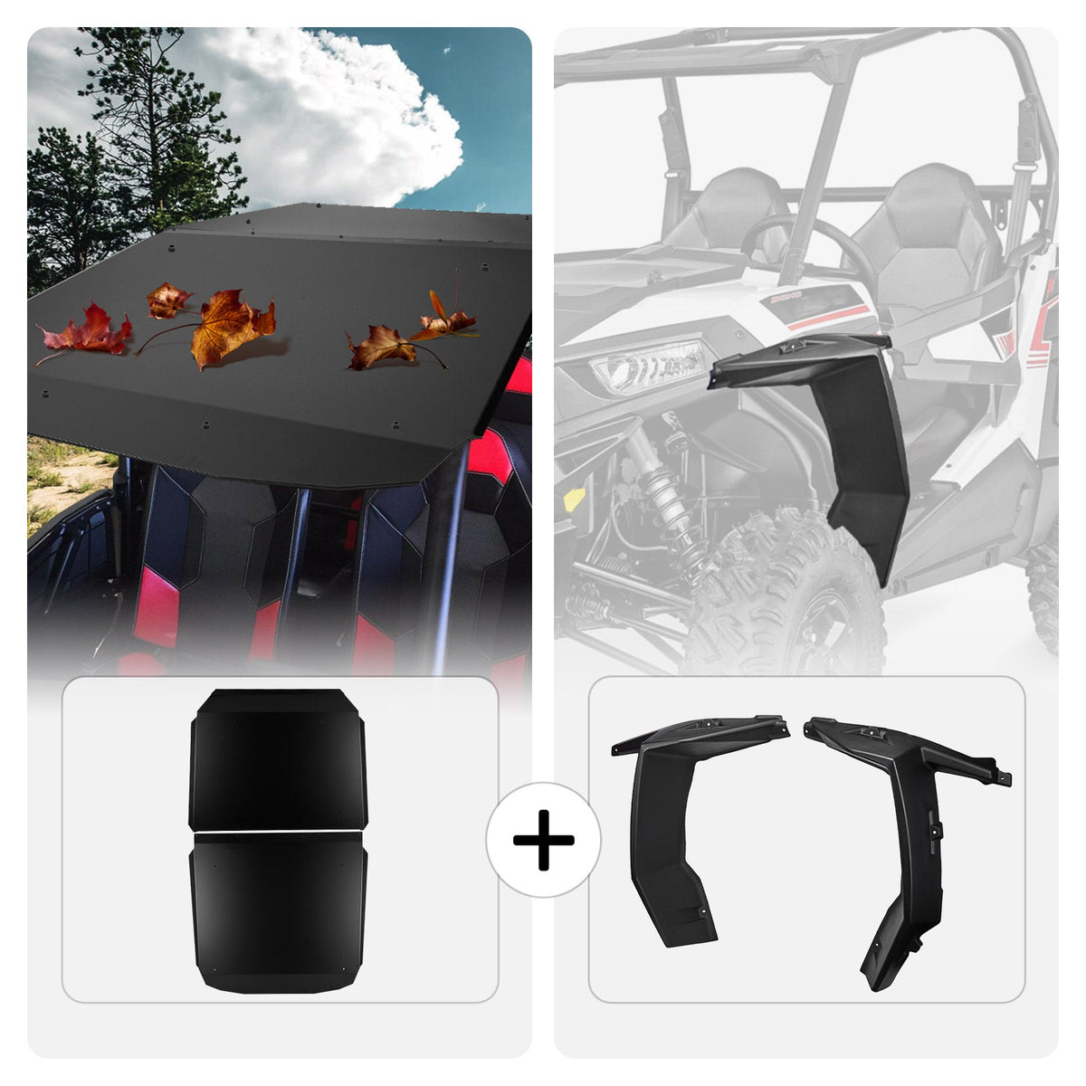 Aluminum Roof and Fender Flares for Polaris RZR – fits Polaris RZR XP 4 1000 (2014-2023)