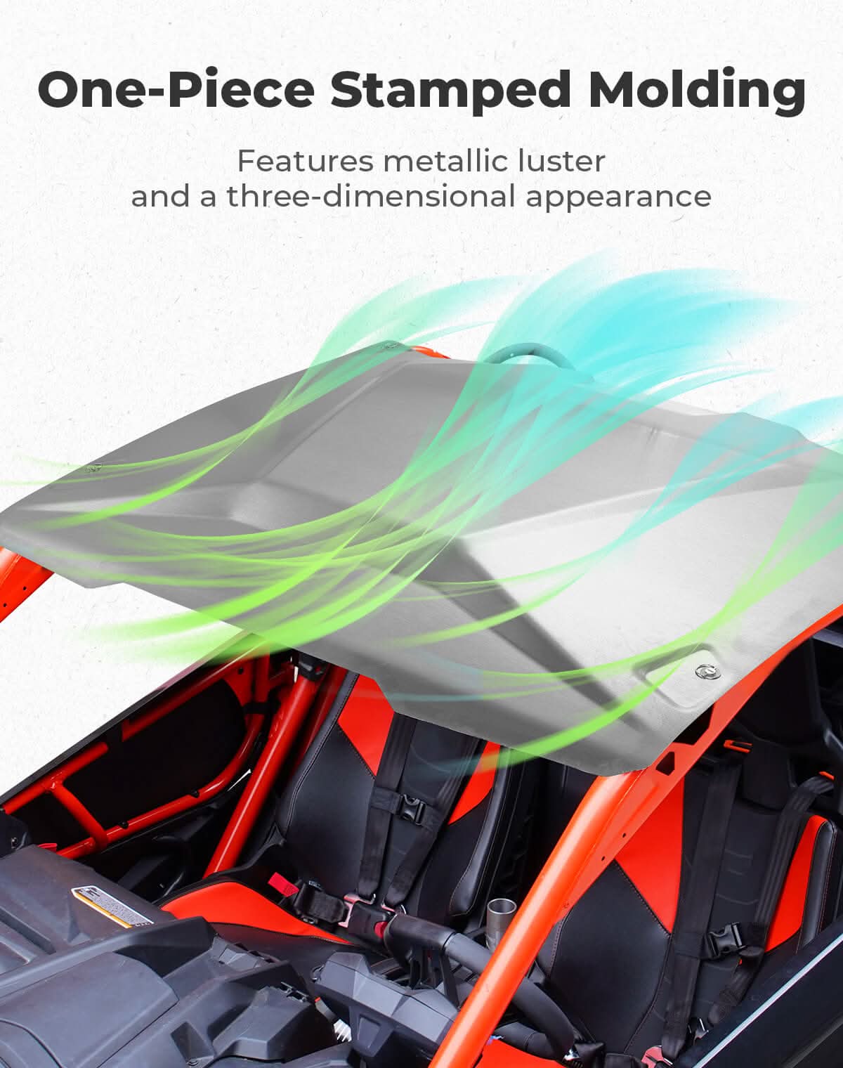 Aluminum Silver Roof for Can Am Maverick X3 2017-2026 – fits Can-Am Maverick X3 2-Seat (view 4)