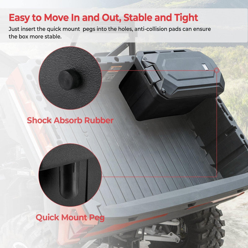 45L Waterproof Bed Cargo Box (Passenger Side) for Polaris Ranger