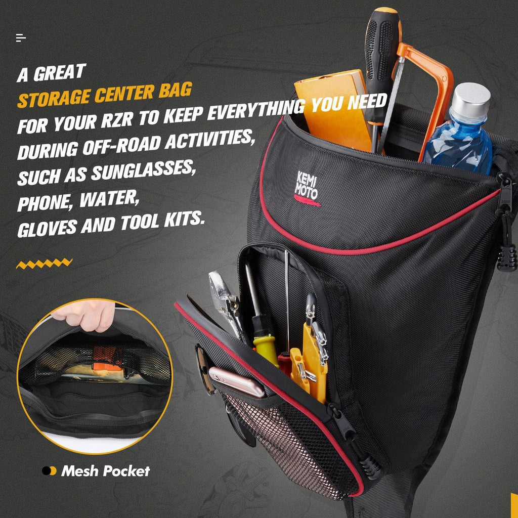 UTV Cab Pack Center Seat Storage Bag for Polaris RZR 900 570 800 XP 1000