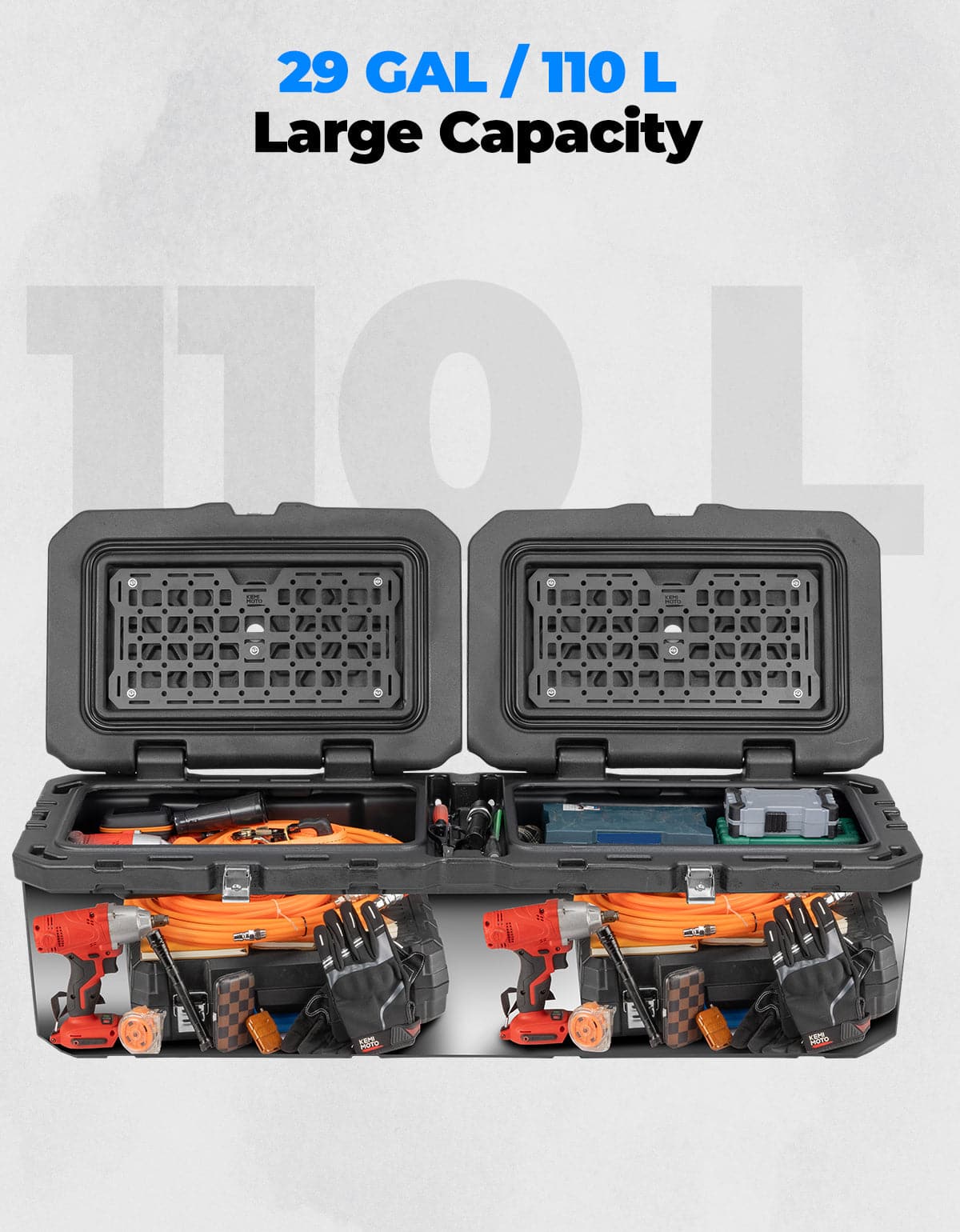 110L/29Gal UTV Bed Storage Box For CFMOTO Uforce 1000 | 1000XL| U10