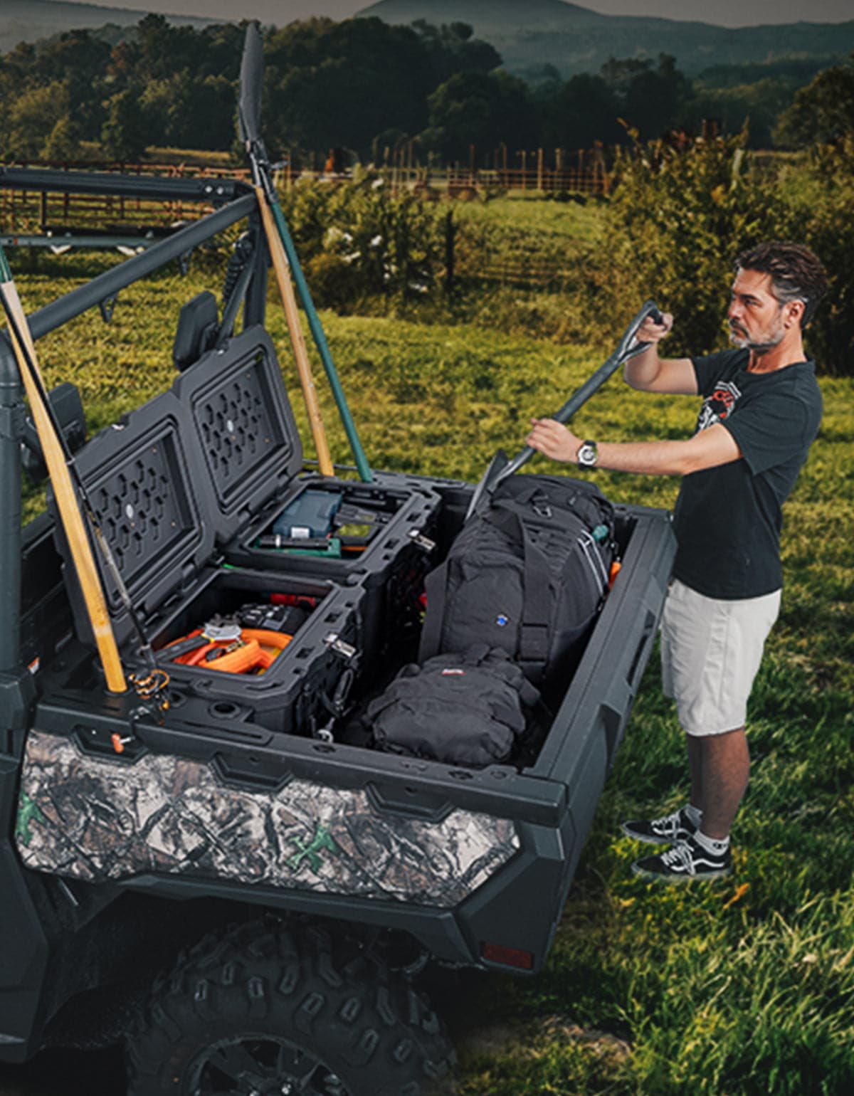 110L/29Gal UTV Bed Storage Box For CFMOTO Uforce 1000 | 1000XL| U10
