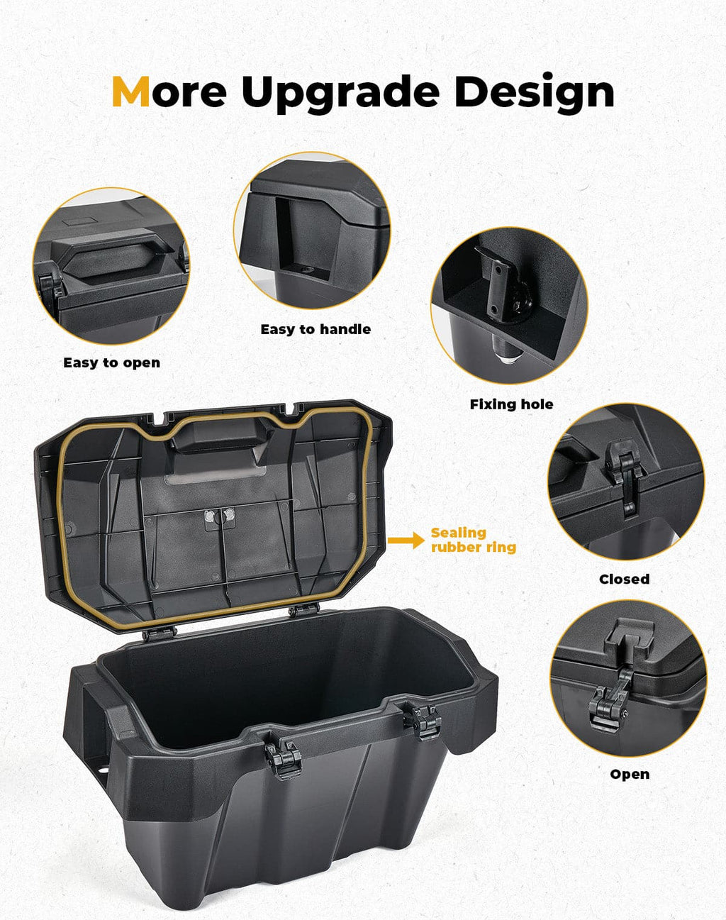 Rear Cargo Box 82QT for Polaris RZR XP 1000/4 1000 2024-2026 – fits Polaris RZR XP 1000 (2024+) (view 4)