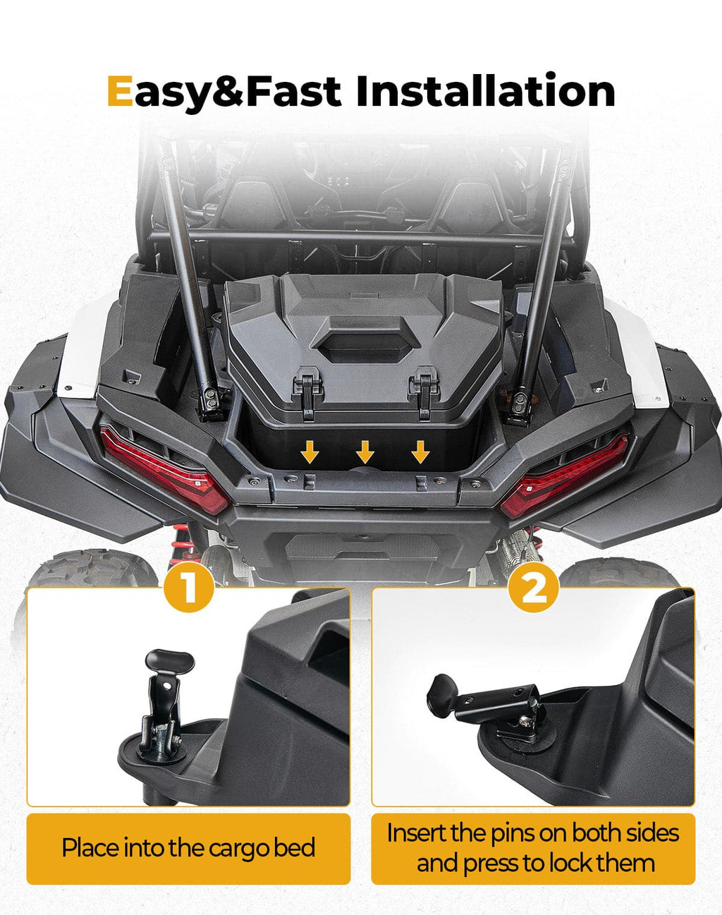 Rear Cargo Box 55QT for Polaris RZR XP 1000/4 1000 2024-2025 – fits Polaris RZR XP 1000 (2024+) (view 5)