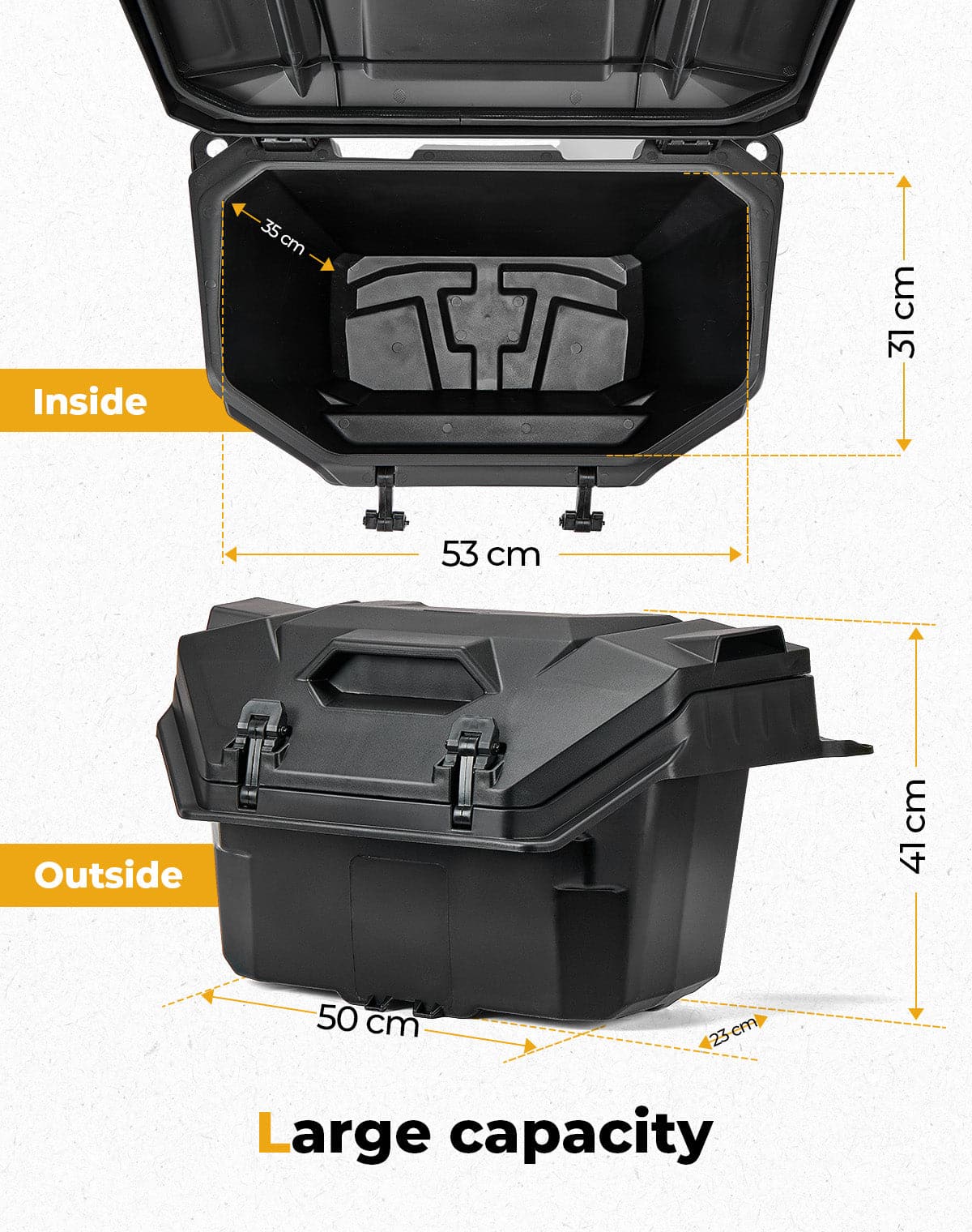 Rear Cargo Box 55QT for Polaris RZR XP 1000/4 1000 2024-2025 – fits Polaris RZR XP 1000 (2024+) (view 7)