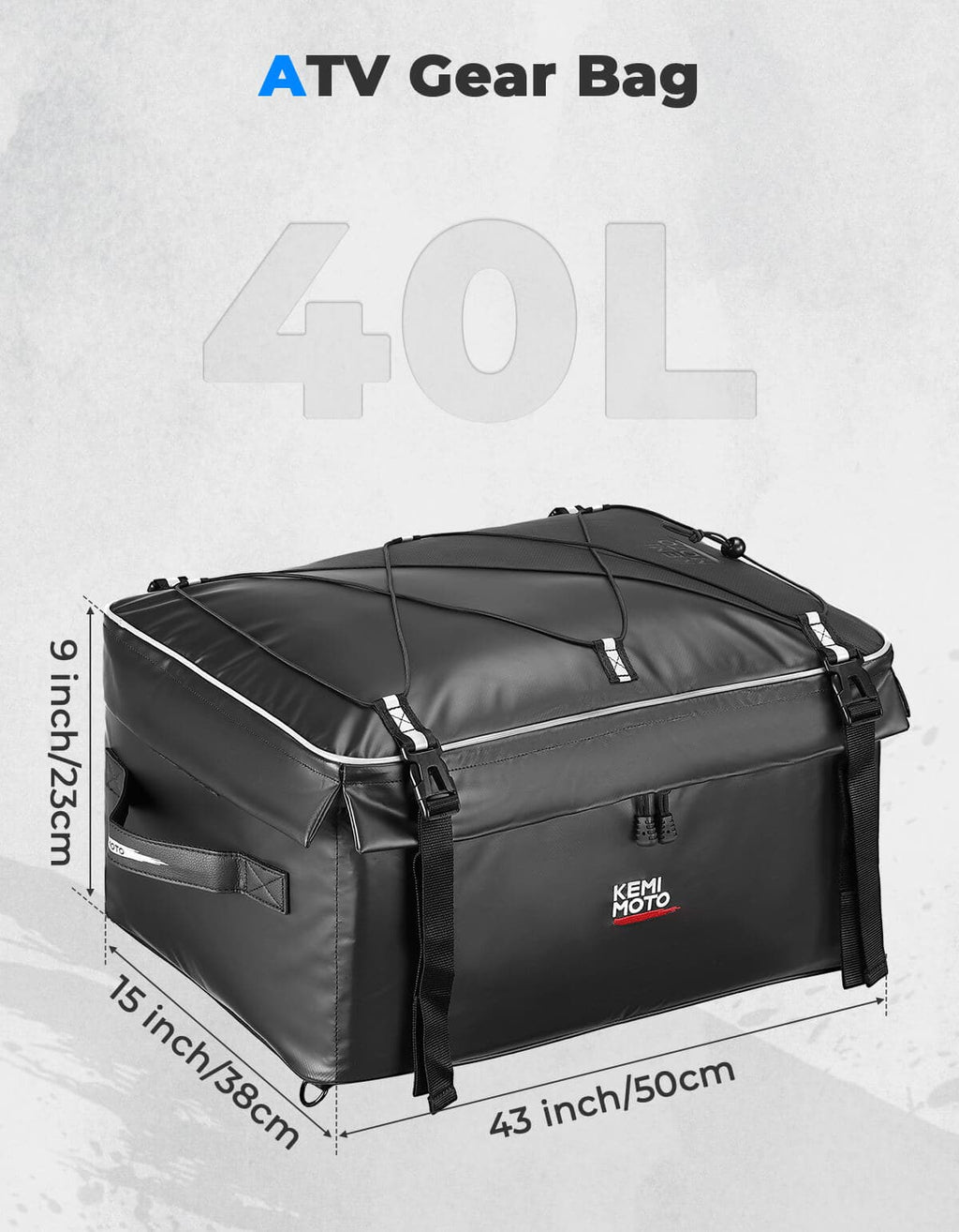 900D Water-Resistant ATV Storage Bag for Polaris Sportsman Arctic Cat Kawasaki – fits Polaris Sportsman (view 6)