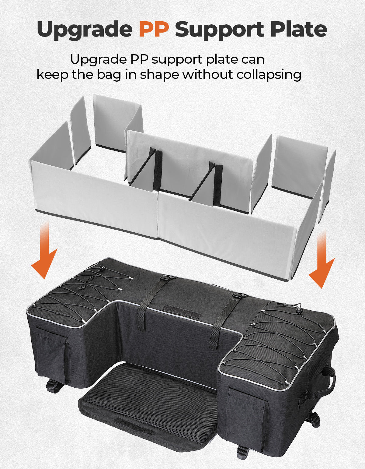 55L ATV Rear Storage Bags w/ Seat Cushion for Sportsman Scrambler TRX FourTrax – fits Polaris Sportsman (view 4)