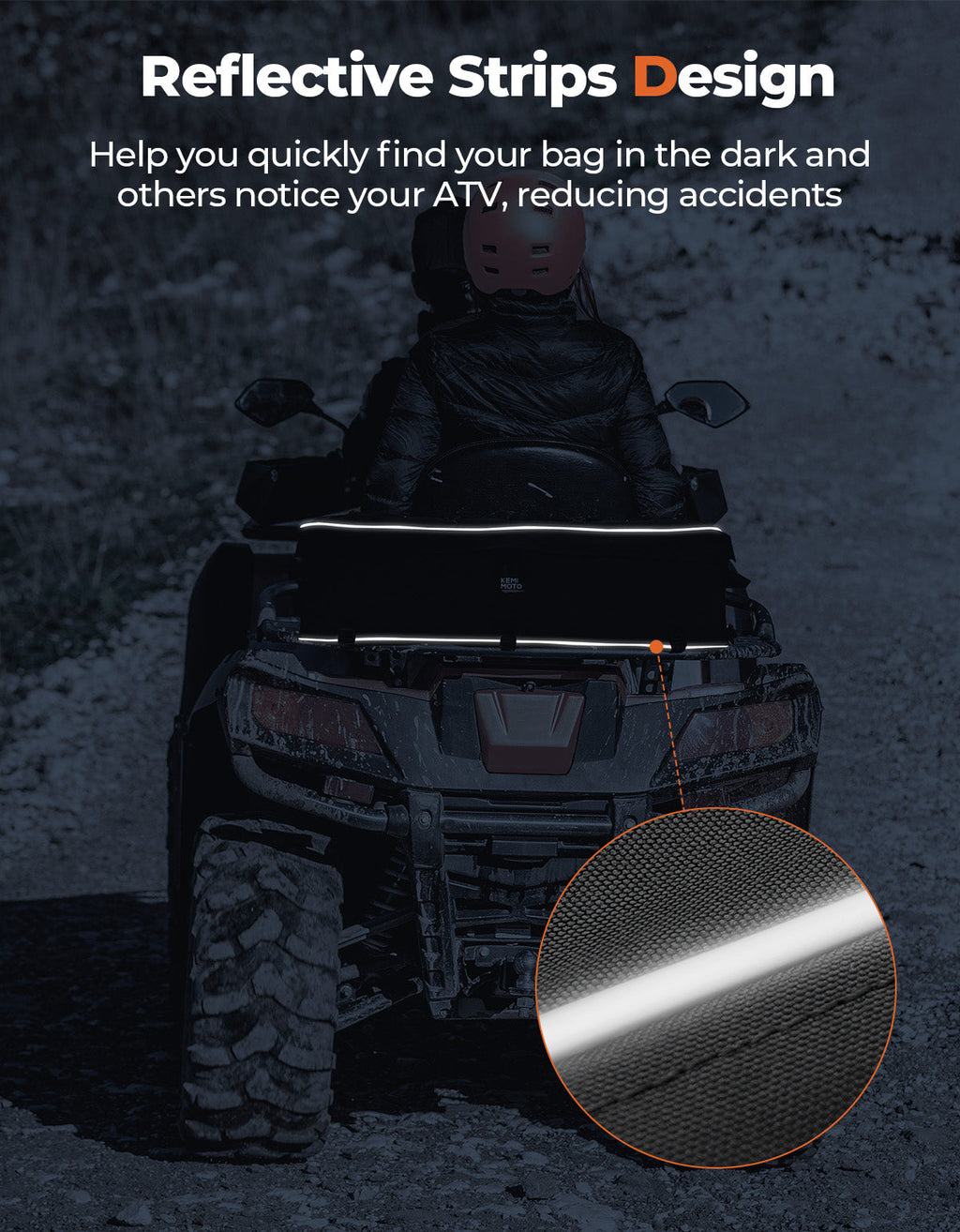 55L ATV Rear Storage Bags w/ Seat Cushion for Sportsman Scrambler TRX FourTrax – fits Polaris Scrambler (view 7)