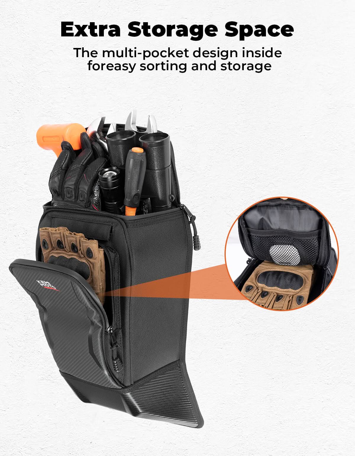Center Storage Bag with Two Hydration Backpacks for Can-Am Maverick X3 – fits Can-Am Maverick X3 MAX (view 6)
