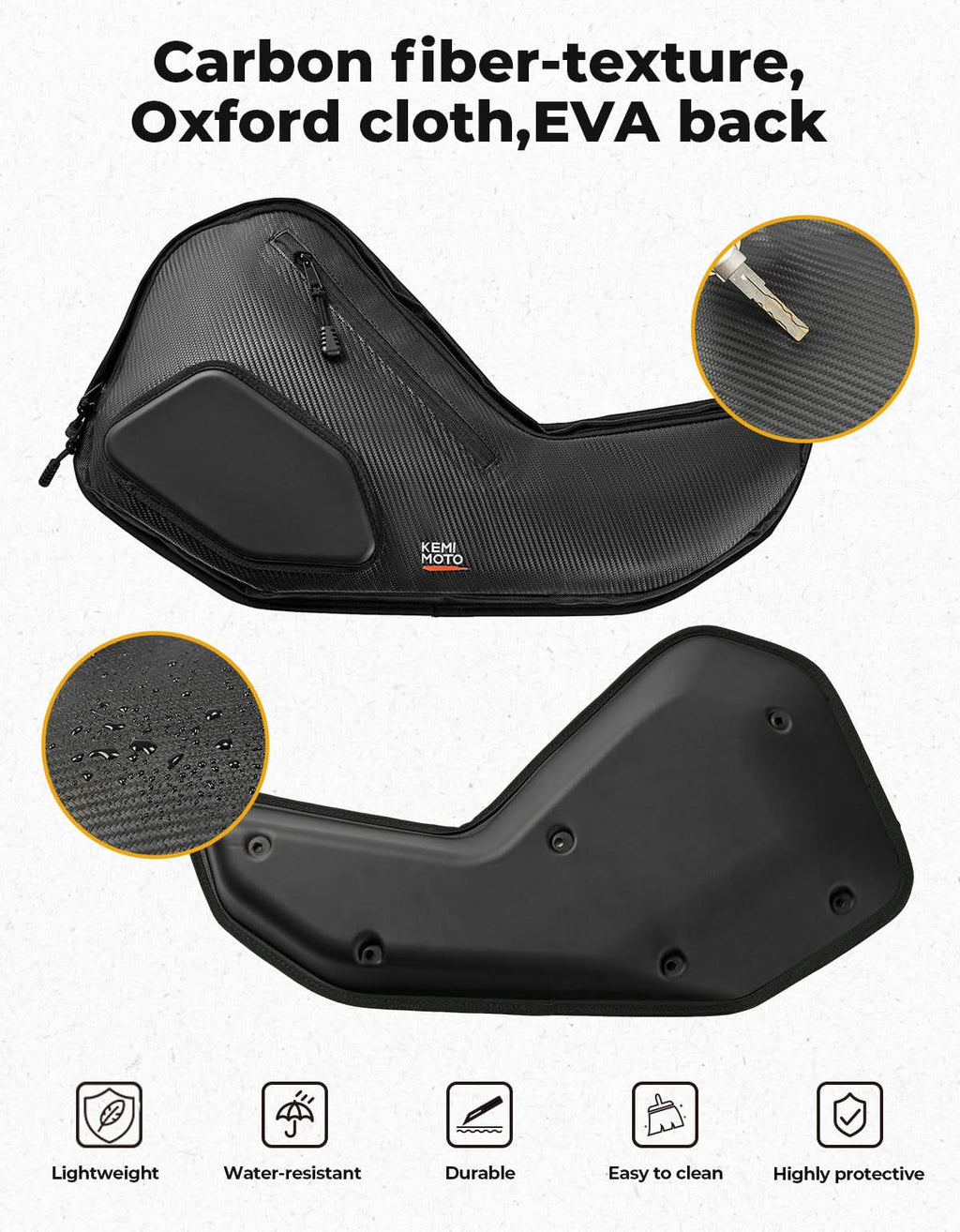 6 Q Front Door Bags with Knee Pads for 2025 Polaris RZR – fits Polaris RZR Pro XP