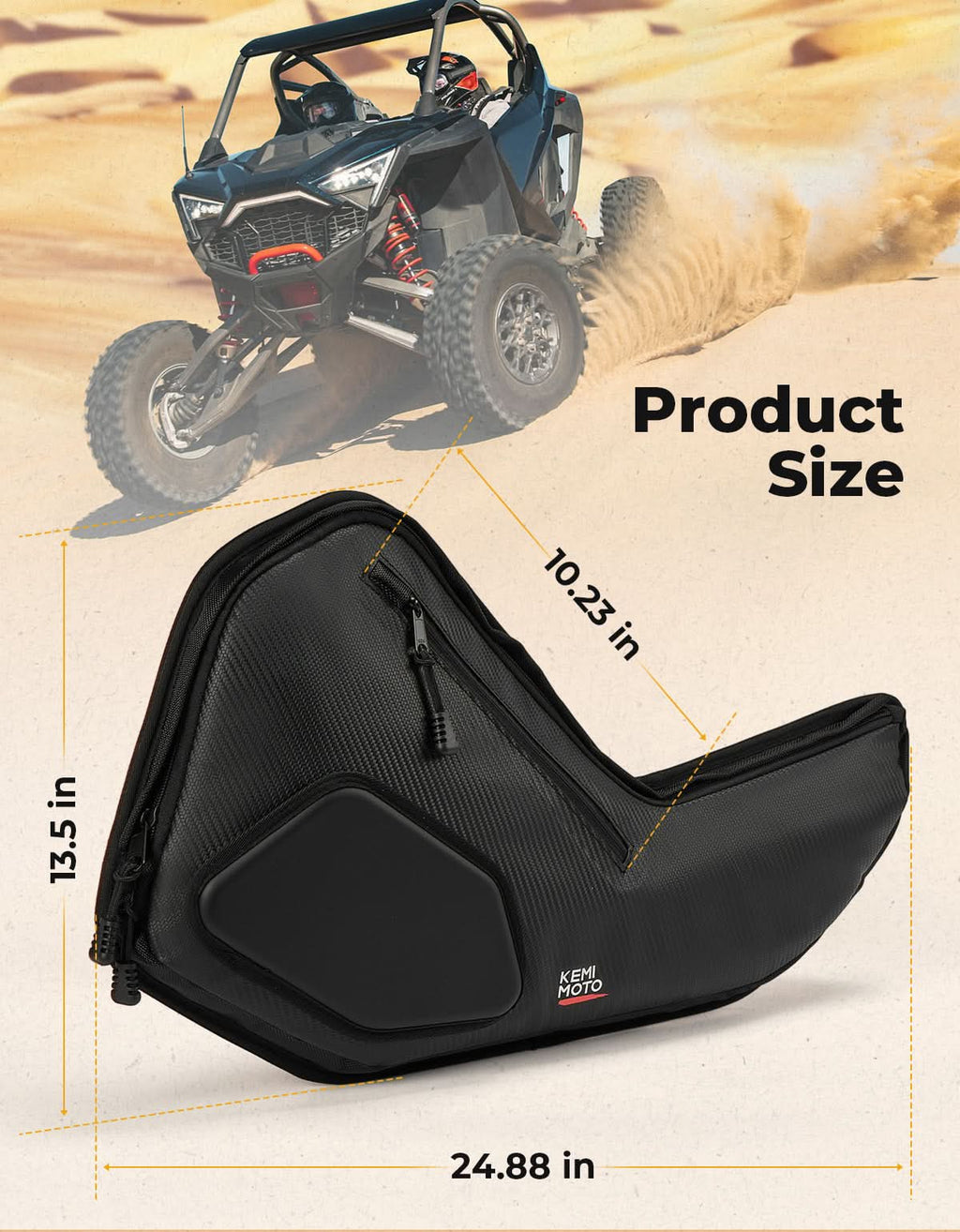 6 Q Front Door Bags with Knee Pads for 2025 Polaris RZR – fits Polaris RZR Pro XP 4