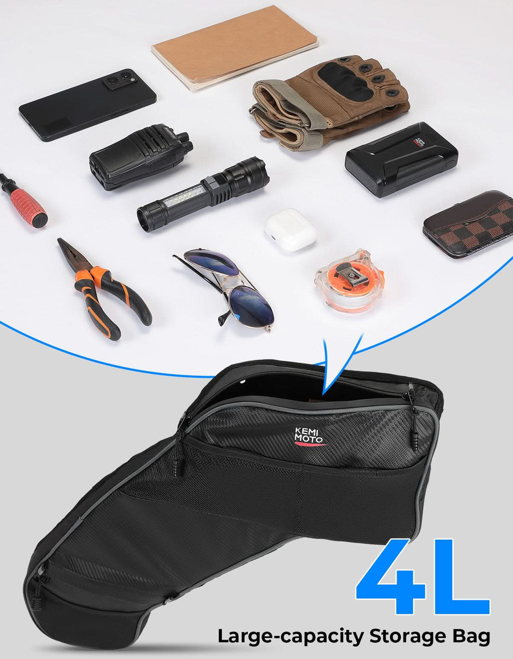 UTV Rear Door Bags with Knee Pad for Polaris General 4 1000 /XP 4 1000 2017-2025 – fits Polaris General 4 1000 (view 3)