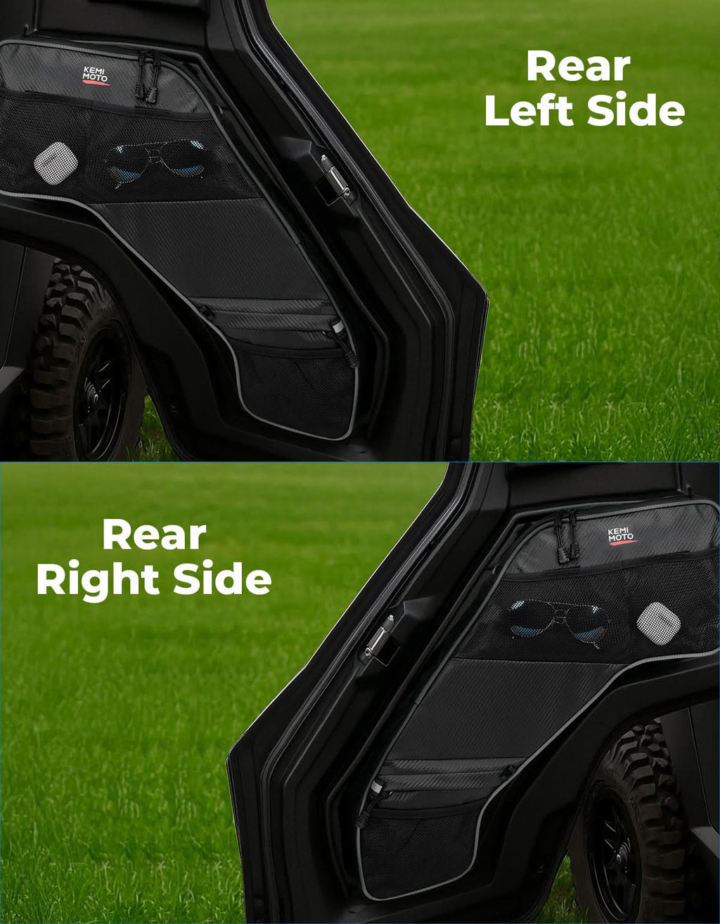 UTV Rear Door Bags with Knee Pad for Polaris General 4 1000 /XP 4 1000 2017-2025 – fits Polaris General 4 1000 (view 6)