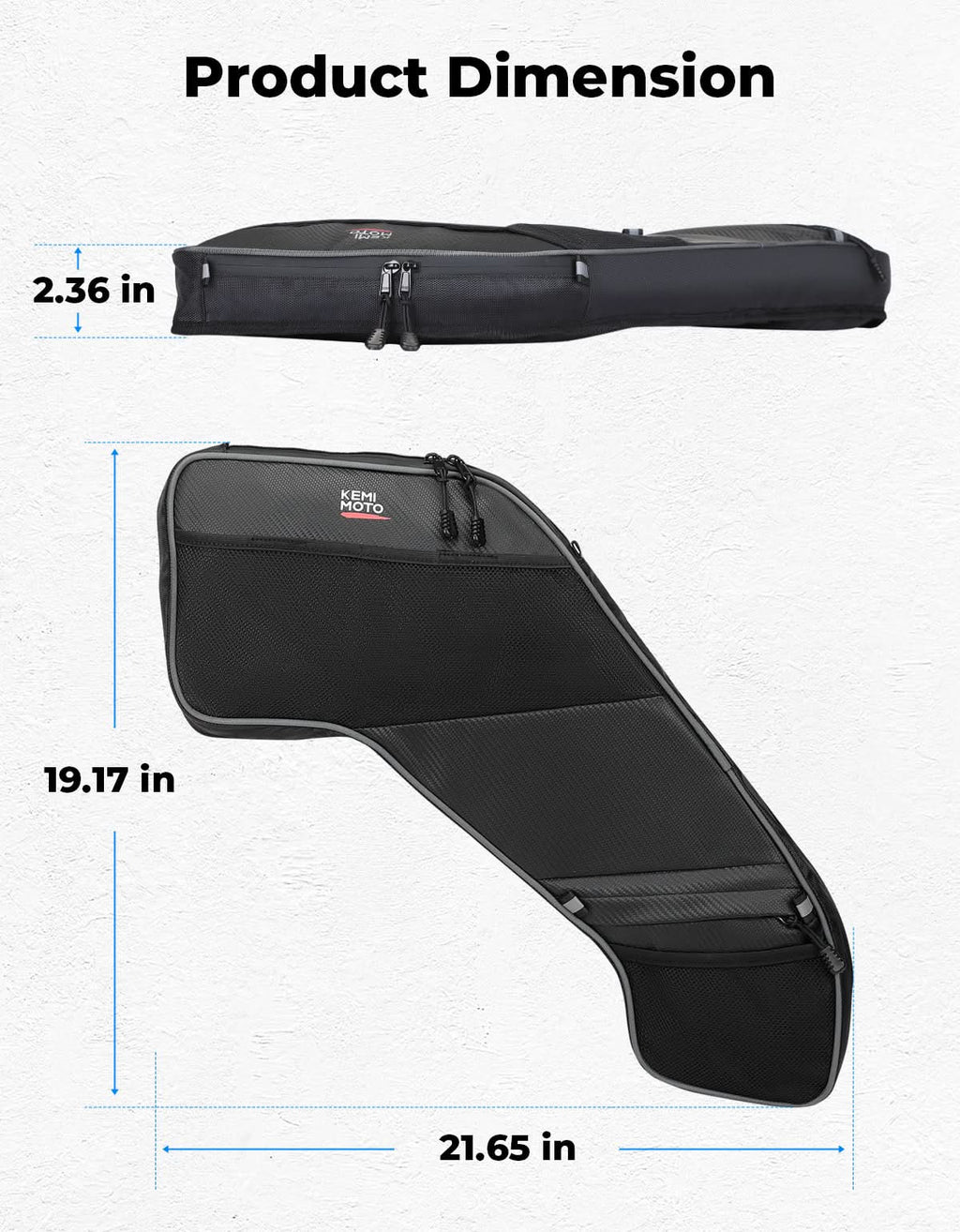UTV Rear Door Bags with Knee Pad for Polaris General 4 1000 /XP 4 1000 2017-2025 – fits Polaris General 4 1000 (view 8)