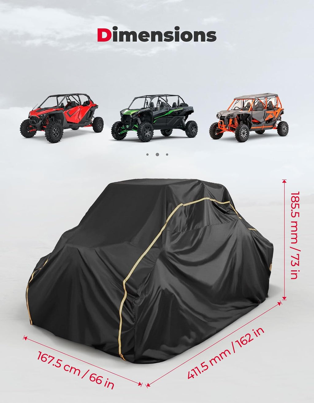 4-Seater UTV Cover for RZR / Ranger / Defender / UForce / Mule (M)