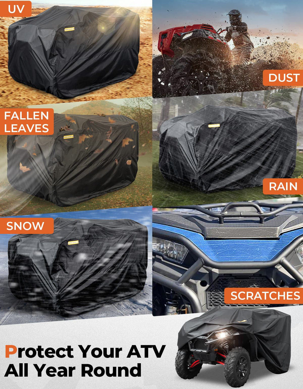 ATV Heavy Duty Cover for Polaris Sportsman | Outlander | CFORCE | Brute – fits Polaris Sportsman (view 7)