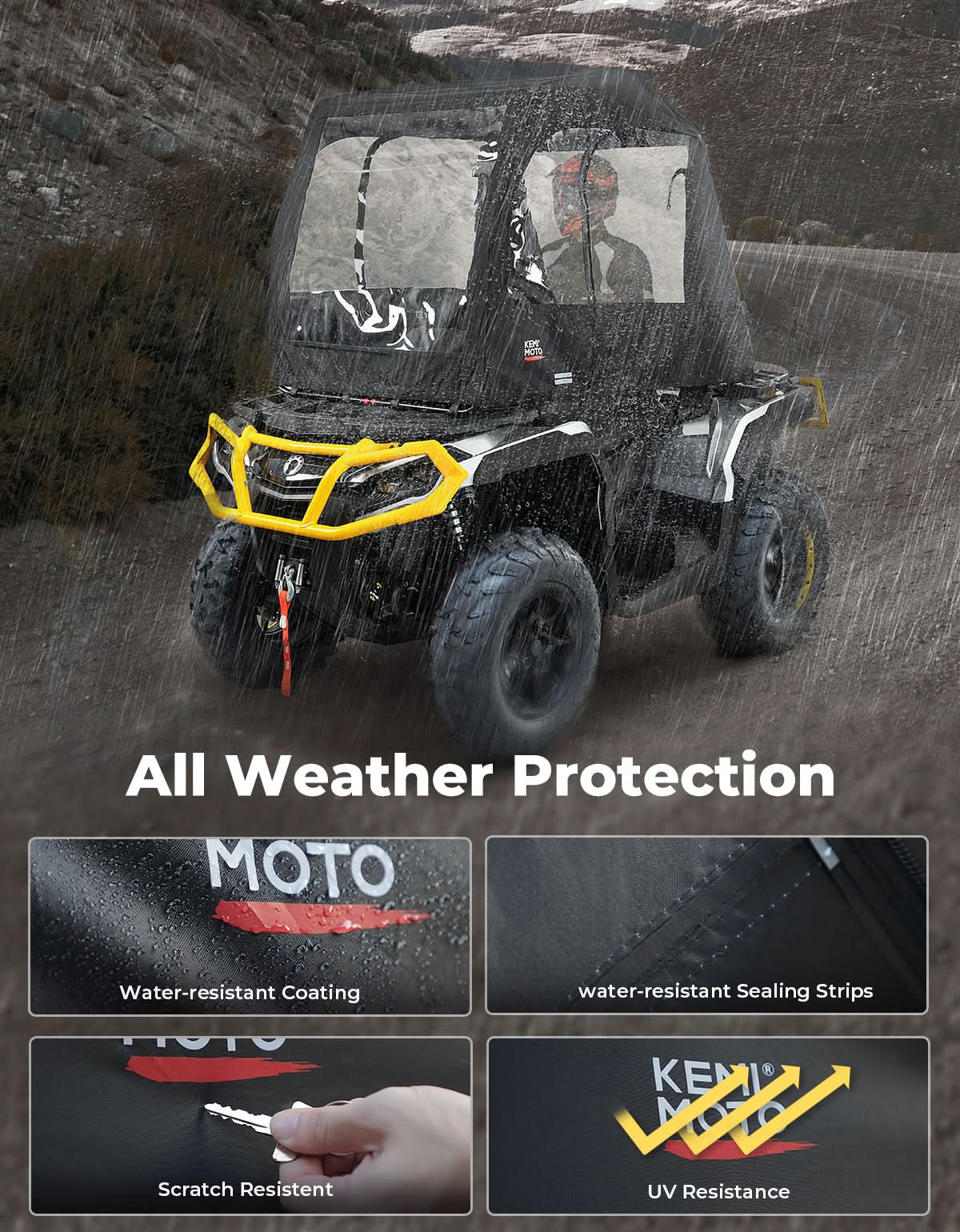 ATV Full Cab Enclosure Canopy Cover for Sportsman / Outlander / Rancher / Foreman