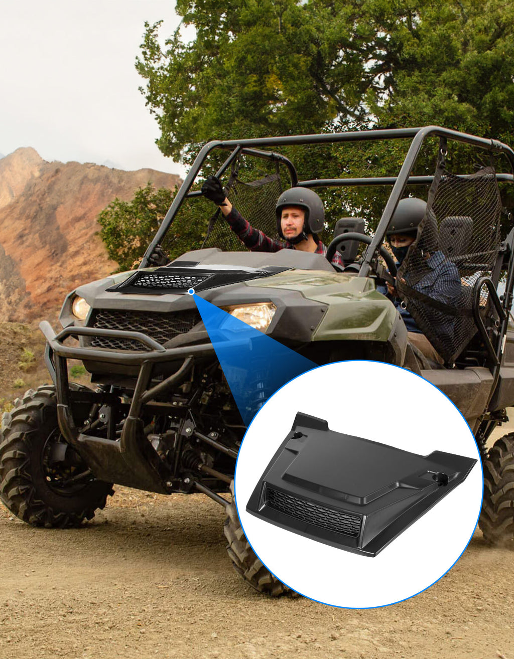 Hood Scoop for Pioneer 700 2P 4P 2014-2024 – fits Honda Pioneer (view 4)