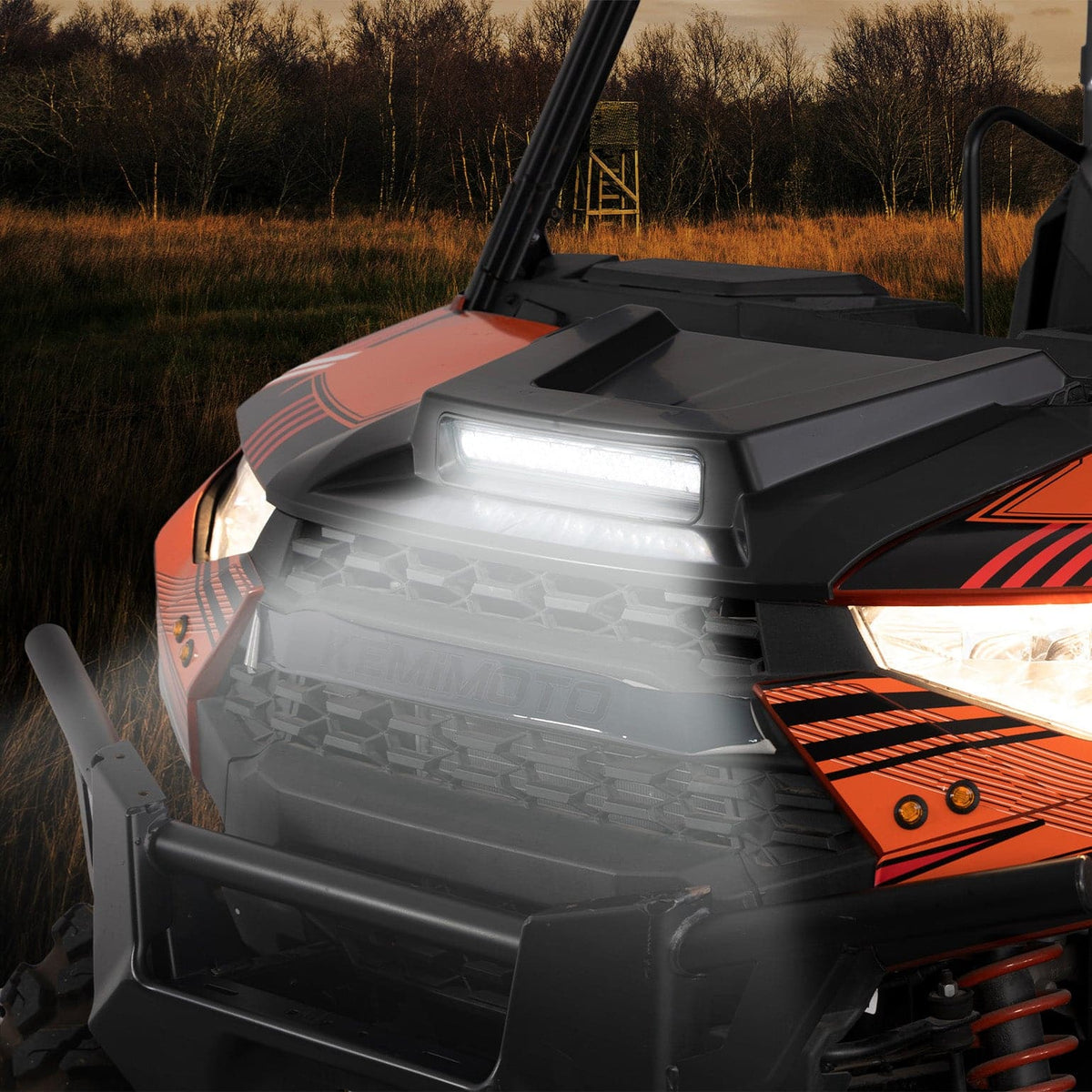 Hood Scoop with LED Spot Light for Polaris Ranger XP 1000/ Crew – fits Polaris Ranger Crew XP 1000 (view 8)