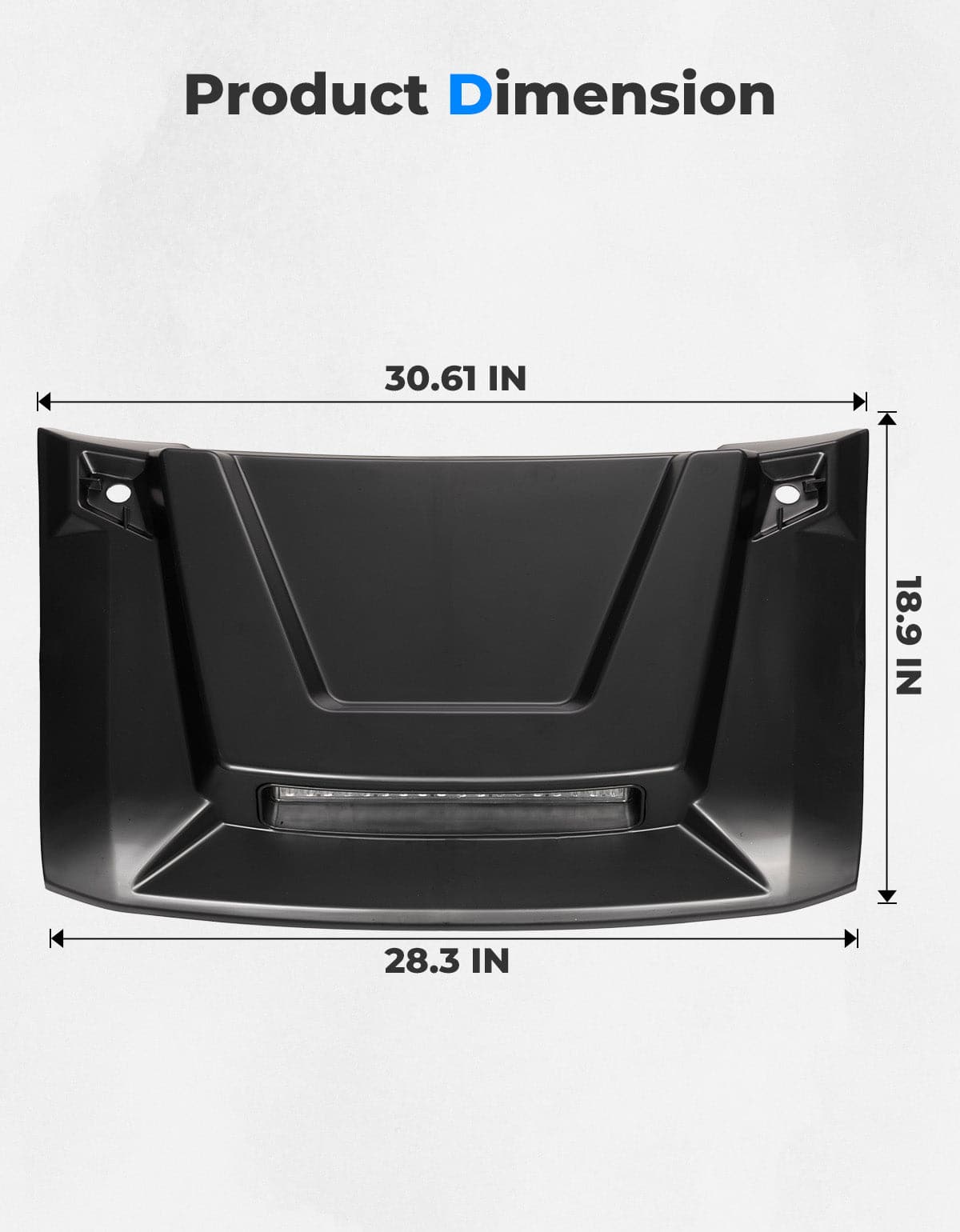 Hood Scoop with LED Spot Light for Polaris Ranger XP 1000/ Crew – fits Polaris Ranger Crew XP 1000 (view 6)