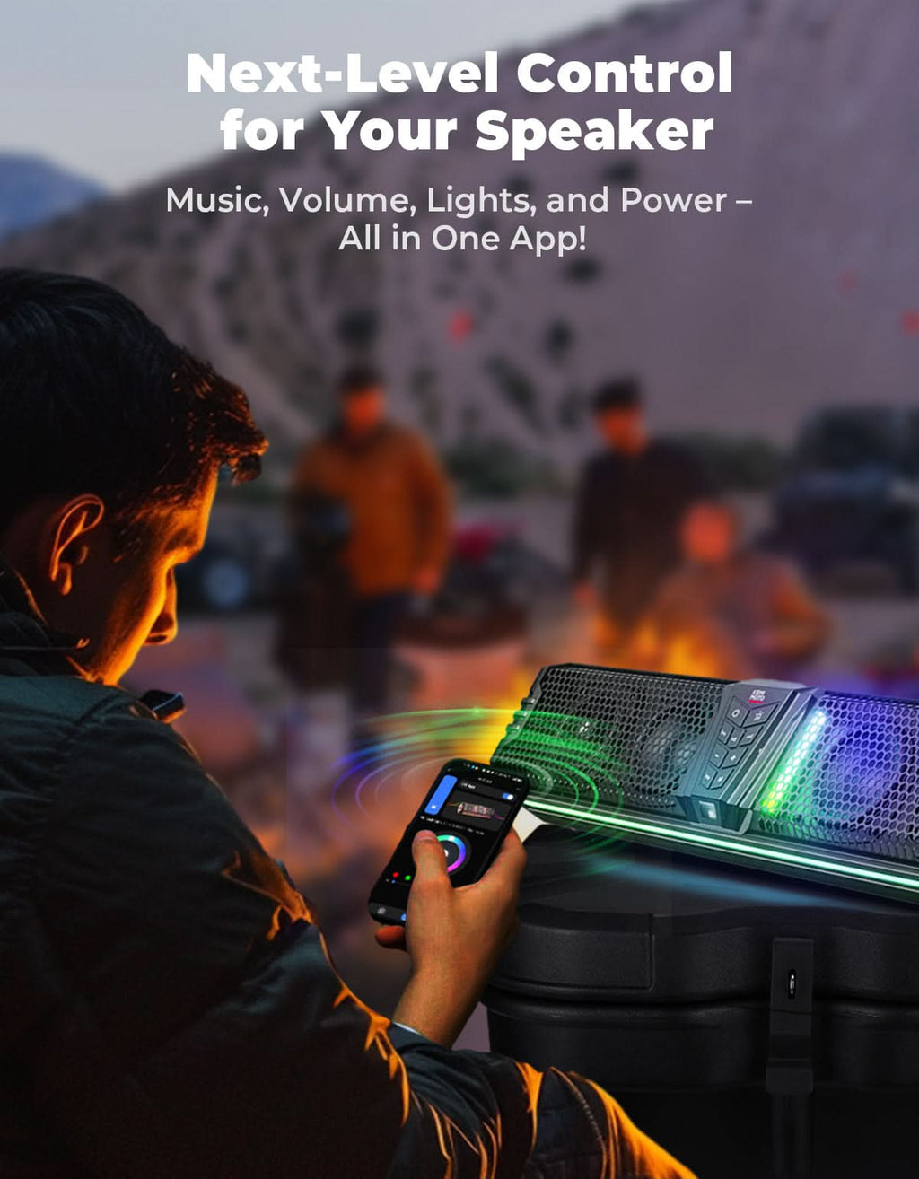 Midnight 60 Gen1.5 Metal UTV Soundbar 26" – Bluetooth & RGB Lights, Waterproof 2026 for Golf Cart/ATV/Polaris – fits...