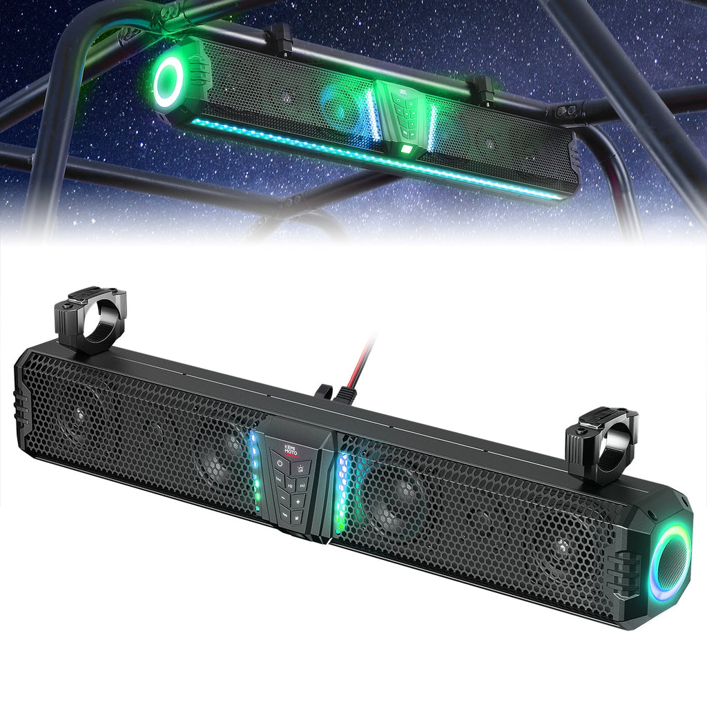 KEMIMOTO Midnight Gen1.5 Metal Sound Bar for Polaris RZR/570/800/900/XP/1000/Pro – fits Polaris RZR