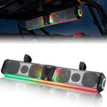 KEMIMOTO Midnight S80 Gen1.5 32" Aluminum 6-Speaker RGB Soundbar Silver – fits Can-Am Maverick X3 MAX