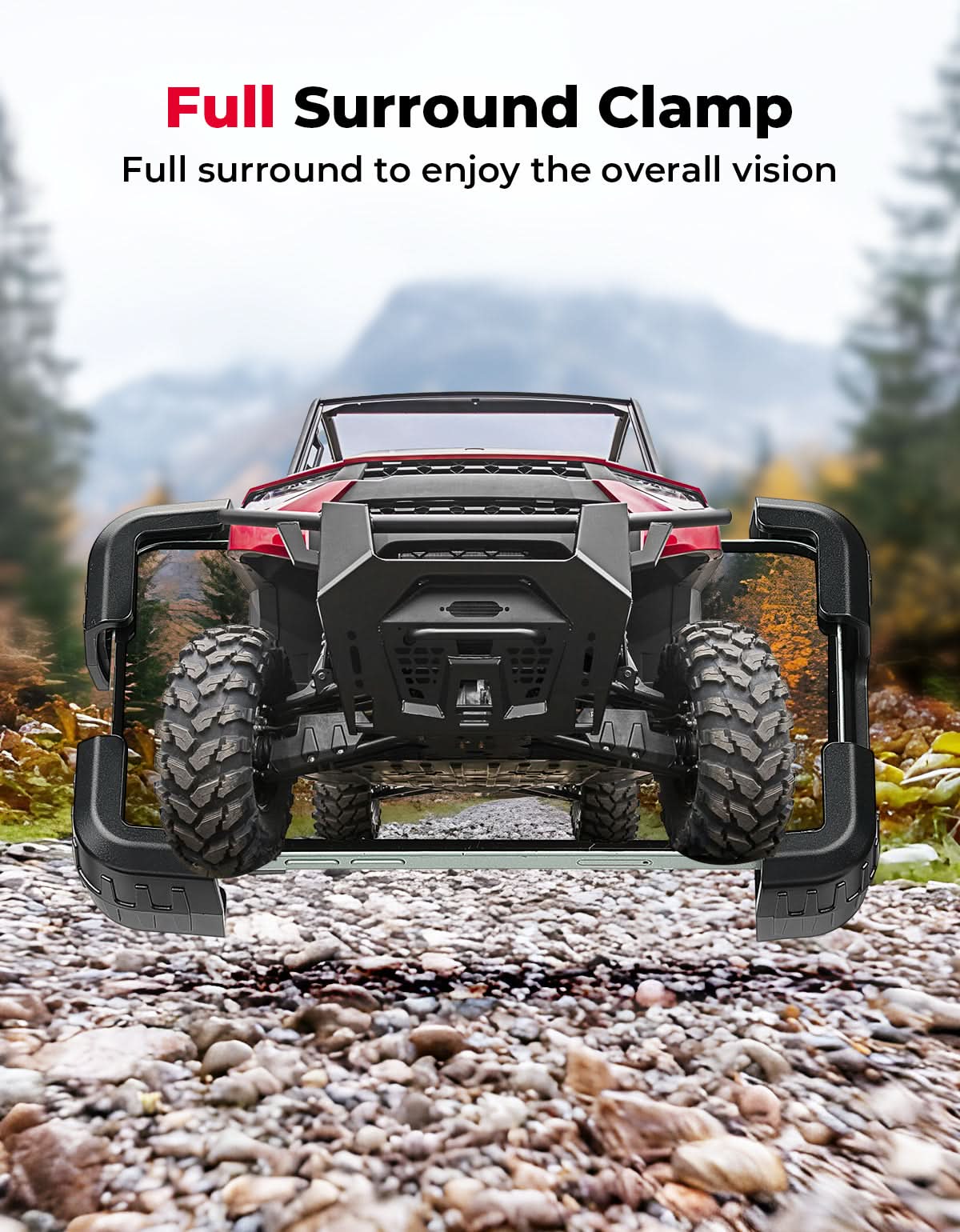 Phone Mount Holder for Polaris Ranger 1000/XP/Crew XP, Fits 4.7" - 7.0" Phones