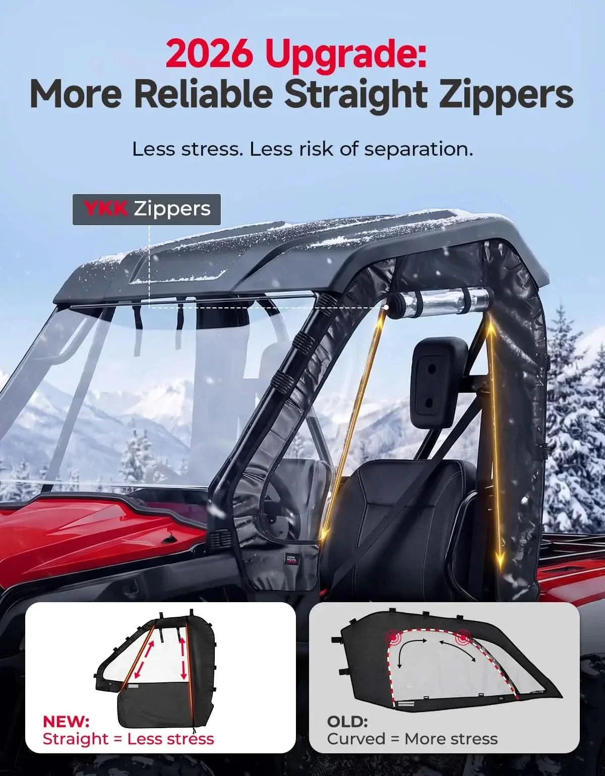 UTV Soft Upper Doors For Honda Pioneer 500/520 – fits Honda Pioneer 500 (view 3)