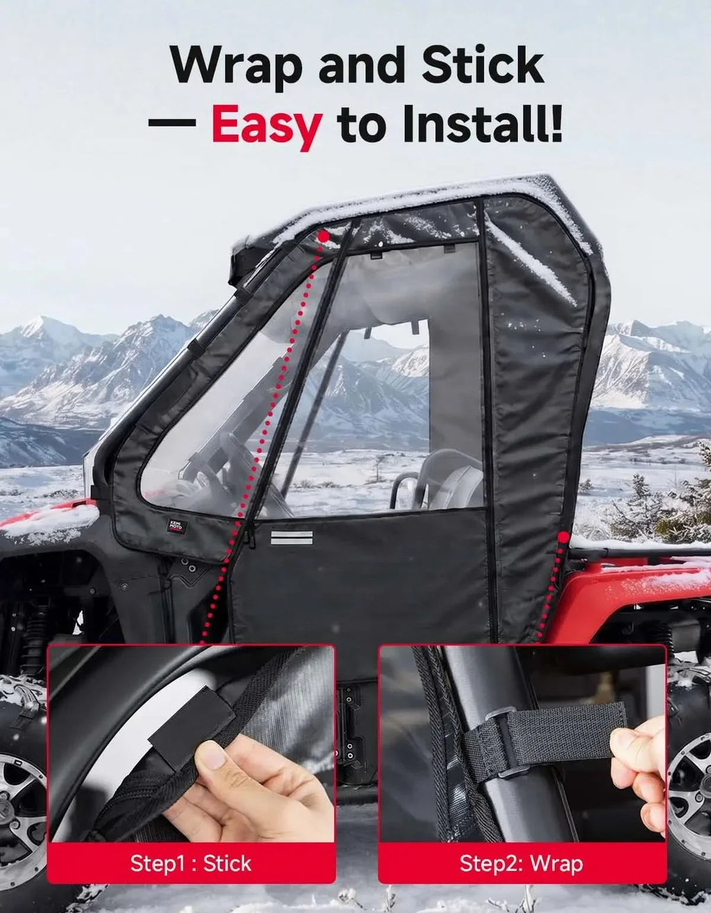 UTV Soft Upper Doors For Honda Pioneer 500/520 – fits Honda Pioneer 500 (view 5)