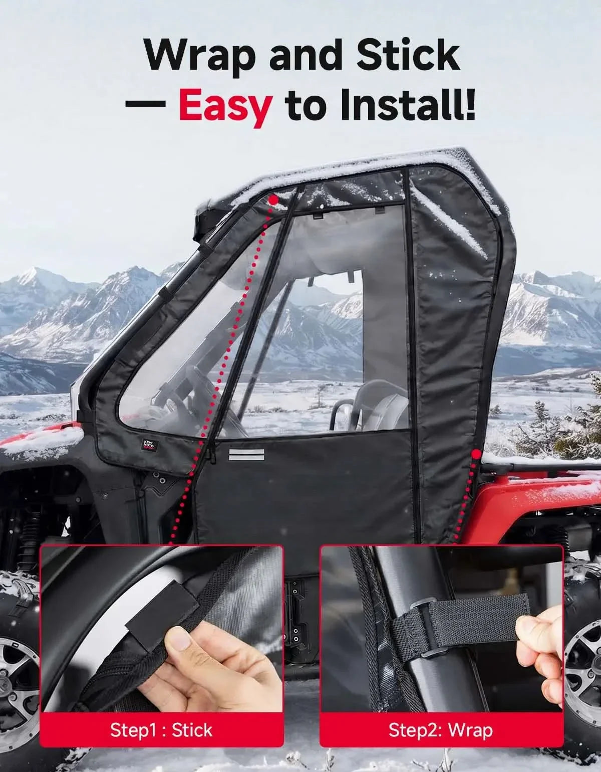 UTV Soft Upper Doors For Honda Pioneer 500/520 – fits Honda Pioneer 500 (view 5)