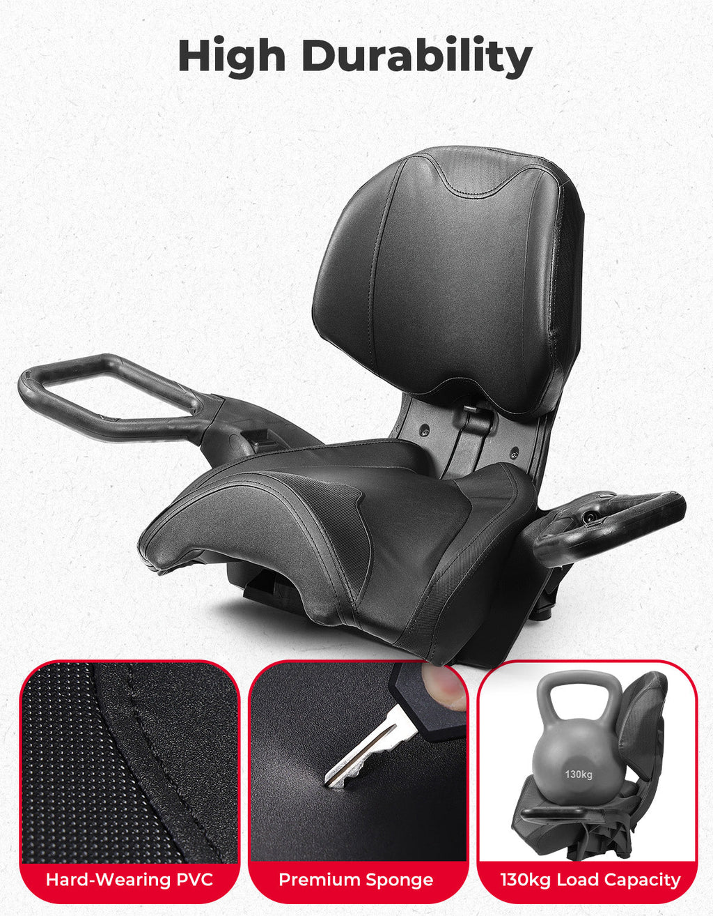 Can-Am Outlander MAX Passenger Rear Seat with Armrest (2012–2024)