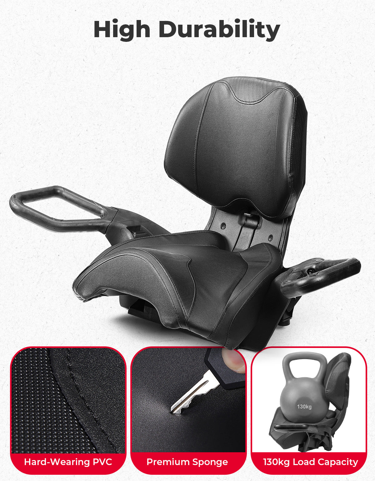 Can-Am Outlander MAX Passenger Rear Seat with Armrest (2012–2024)