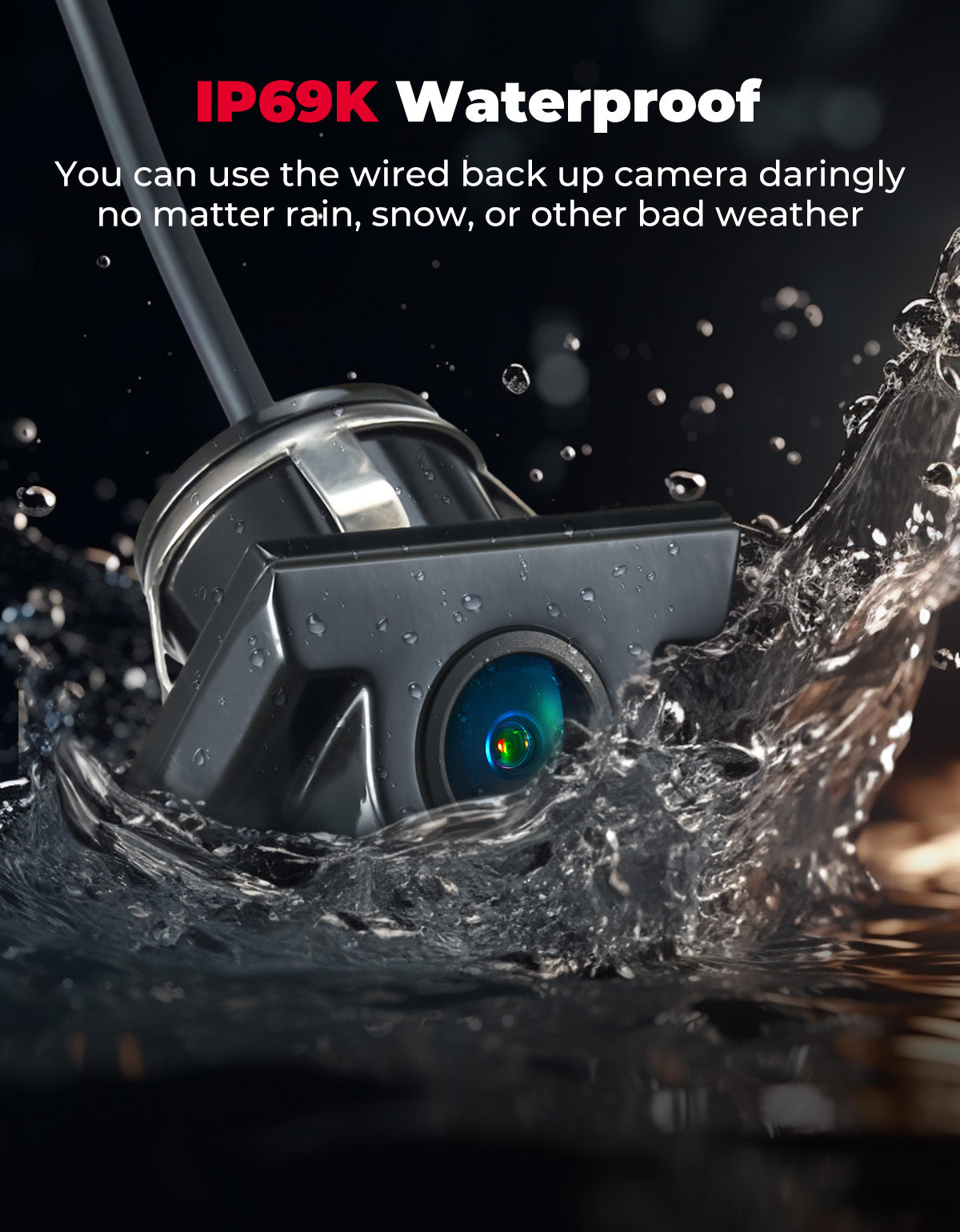 Plug and Play Wired Rear Camera for Kawasaki Teryx KRX 1000 – fits Kawasaki Teryx 800 (view 5)