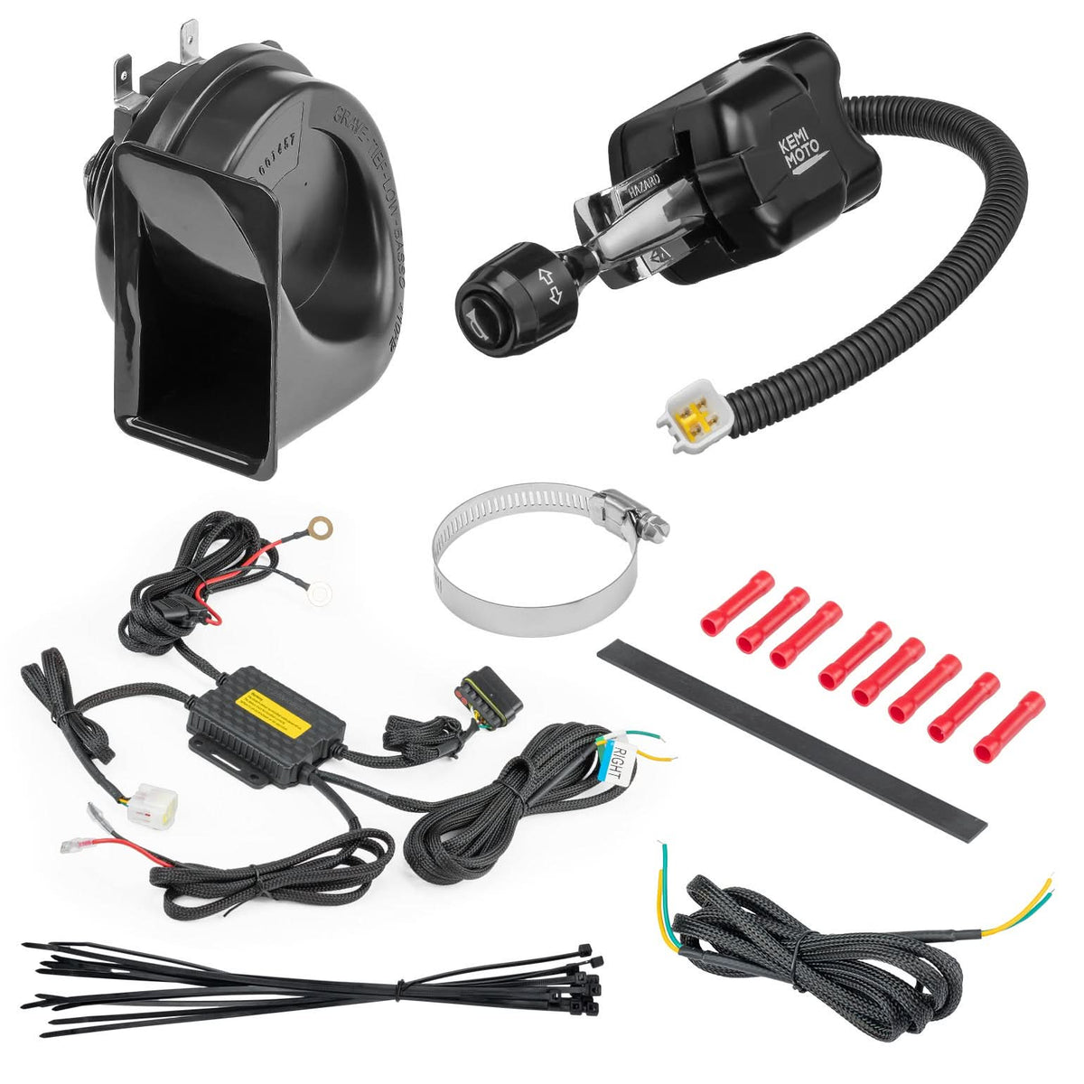 Universal Turn Signal Levers with 110D Horn, DC10-48V 10A for Polaris, Can-Am, Golf Cart, Teryx, CFMOTO