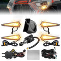 UTV Universal 3-in-1 Triangle Turn Signal Kit with Column Switch & 110dB Horn – fits Can-Am Defender