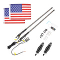 UTV ATV 5FT 2PCS Spiral Whip Light Bluetooth Control w/ Turn Signal Function