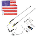2PCS 4FT COB LED Whip Lights – 2016 LEDs, Bluetooth APP Control – Fit Can-Am X3, Polaris RZR, UTV/ATV