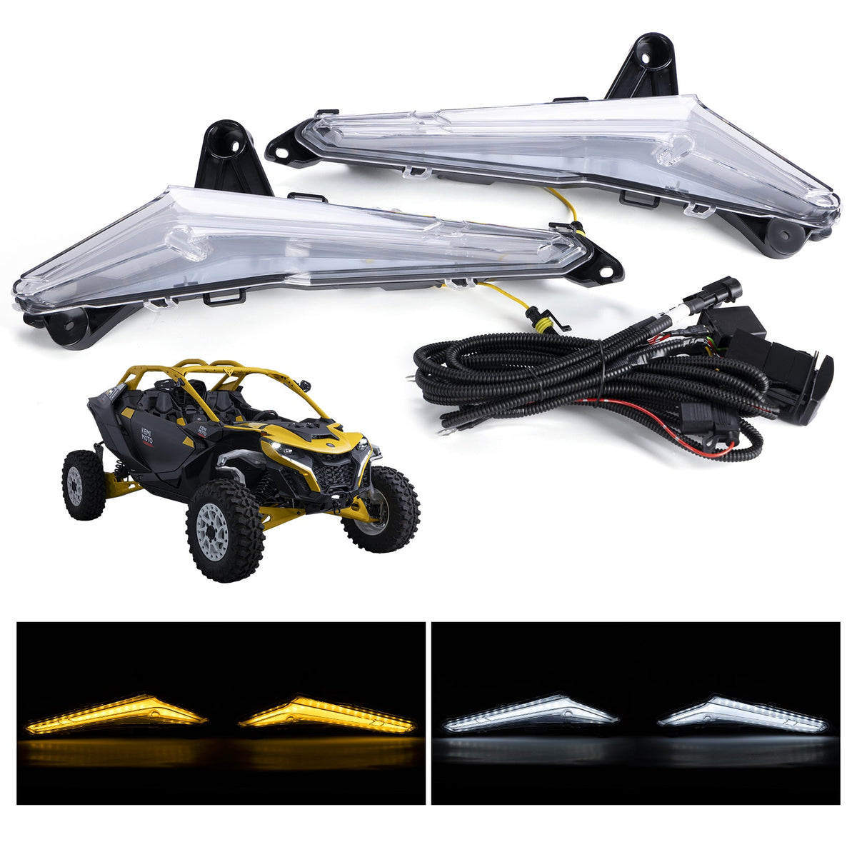 Turn Signal Fang Lights for Can-Am Maverick R 2024+ – fits Can-Am Maverick R 2-Seat