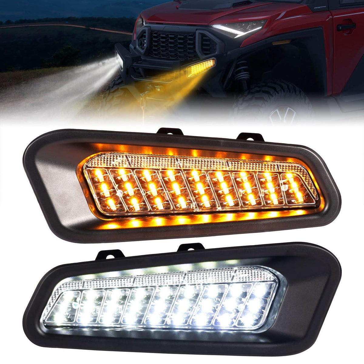 LED Front Bumper Lights for Polaris Ranger XD 1500 / CREW 2024-2025 – fits Polaris Ranger Crew XD 1500
