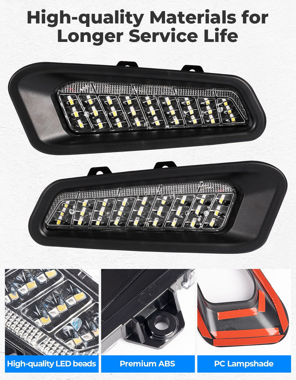 LED Front Bumper Lights for Polaris Ranger XD 1500 / CREW 2024-2025 – fits Polaris Ranger Crew XD 1500 (view 4)