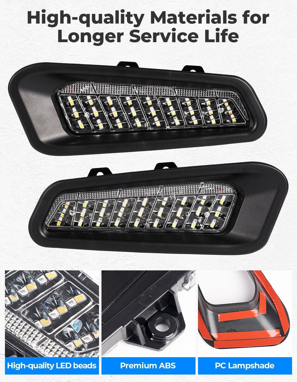 LED Front Bumper Lights for Polaris Ranger XD 1500 / CREW 2024-2025 – fits Polaris Ranger Crew XD 1500 (view 4)