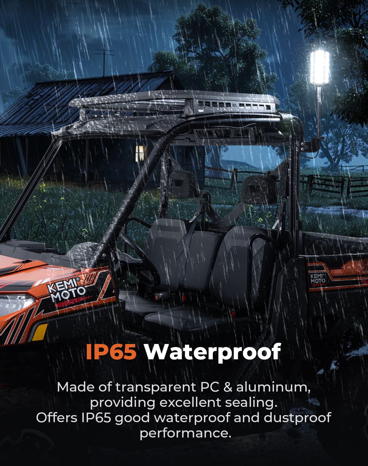 Upgraded Work Beacon Light for Polaris PRO XD/Ranger1000/XP 1000 2018-2025 – fits Polaris Ranger XP 1000 (view 3)
