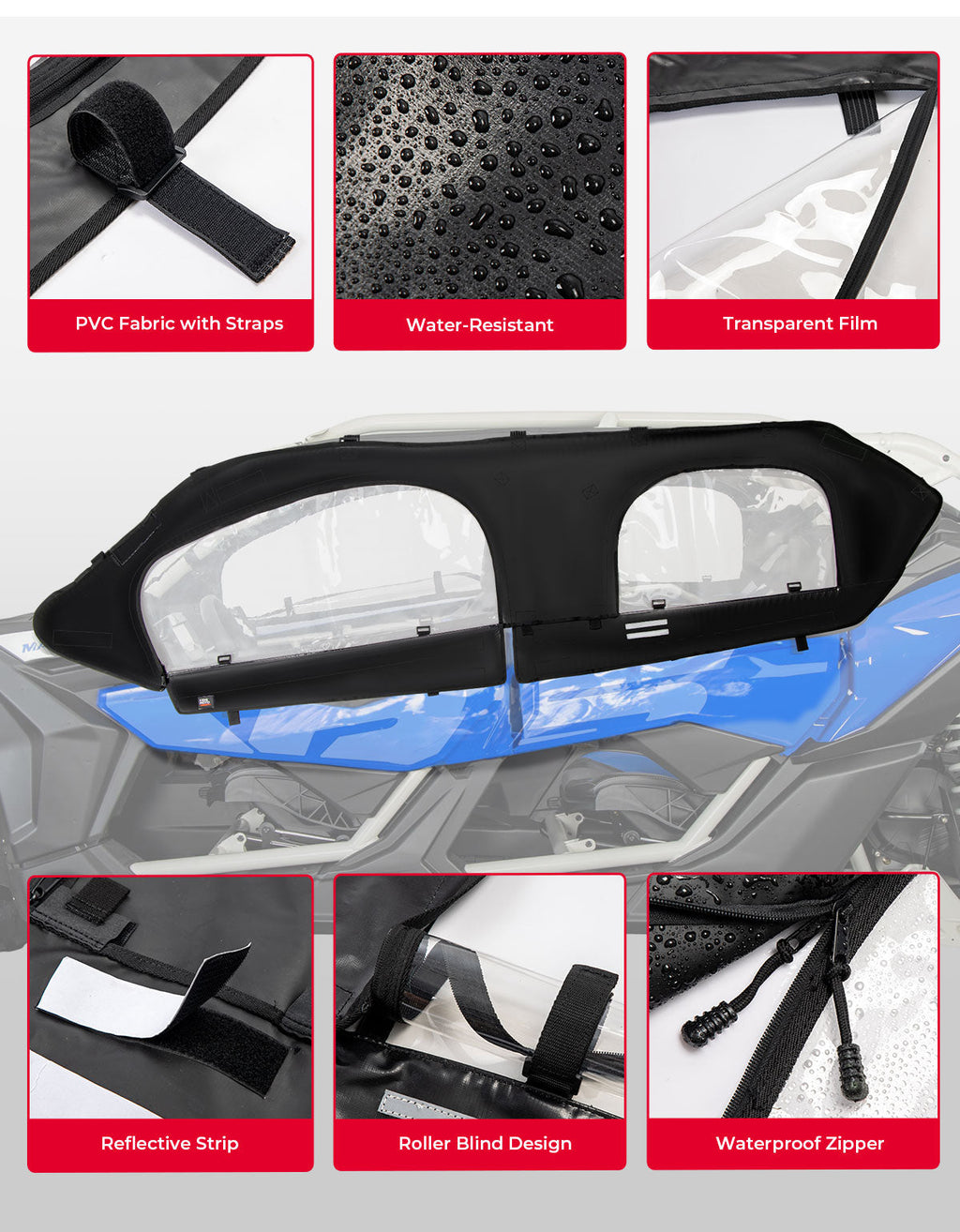 Upgraded Soft Cab Enclosure for Can-Am Maverick X3 MAX – fits Can-Am Maverick X3 MAX (view 6)