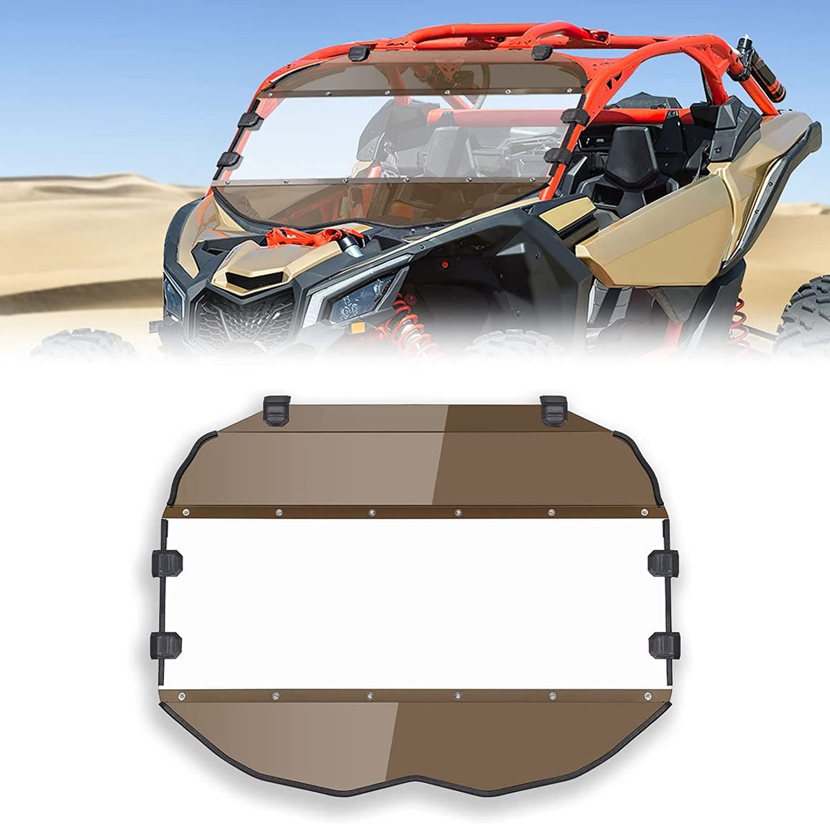 Tinted Full Windshield for Can Am Maverick X3/ MAX – fits Can-Am Maverick X3 2-Seat