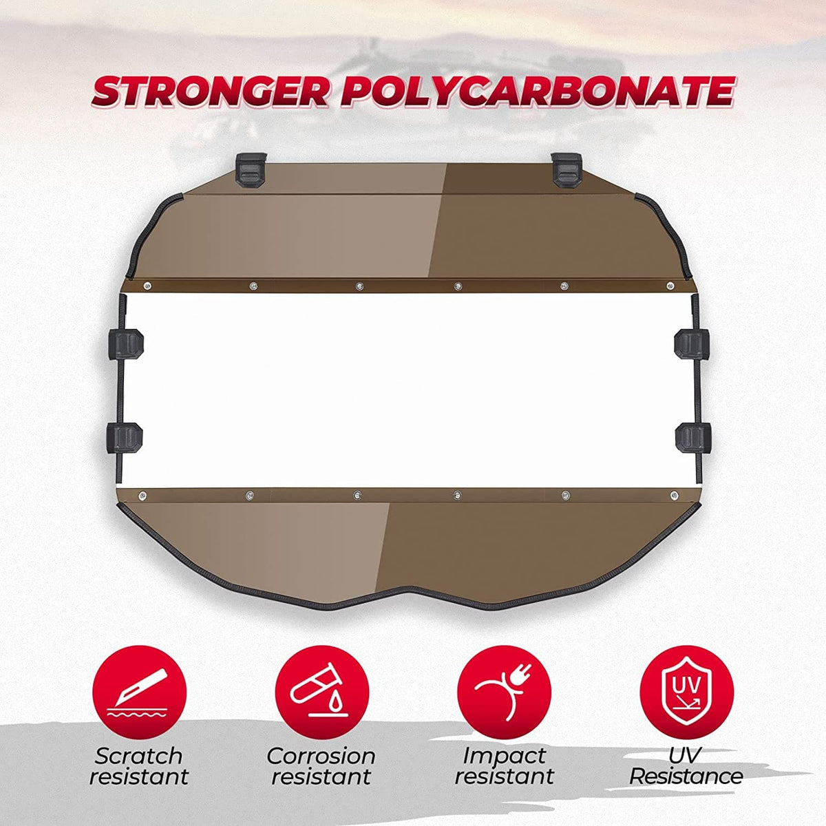 Tinted Full Windshield for Can Am Maverick X3/ MAX – fits Can-Am Maverick X3 MAX