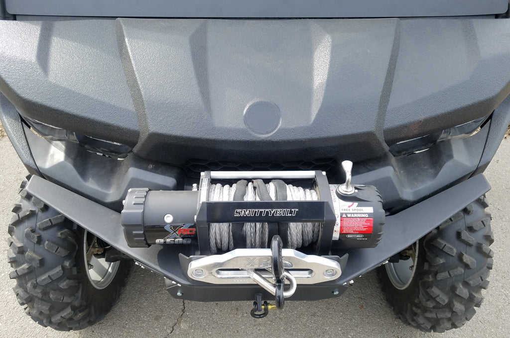 Rage Fab 10K winch front bumper for Can-Am Defender, top view